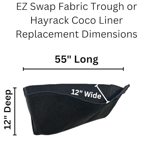 EZ Swap 55 Inch Fabric Hayrack Coco Liner Replacement for Window Basket Flower Planter - 55" Coconut Coco Fiber Alternative for Hanging Basket Planters. Use 3+ Seasons - Made in The USA! (2-Pack) - size: 55" Inch (2-Pack)