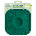 Woof LickMat, Slow Feeder Mat for Dogs, Green | Built-in mixing bowl, BPA-free silicone, non-slip suction cups, dishwasher safe, easy to clean - color: Forest Green