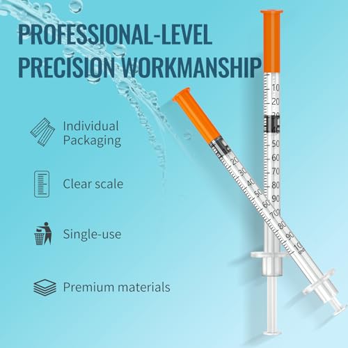 1ml Lab Supplies, 31G 5/16”, Disposable Individually, Box of 100