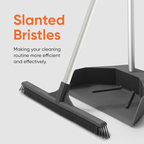 Superio 16"" Slim Silicone Salon Broom - Carpet Rake for Liquid, Human Hair, and Pet Hair, and Fur Space Saving and Easy to Wash, 12811274 - color: Silicone, size: 48"