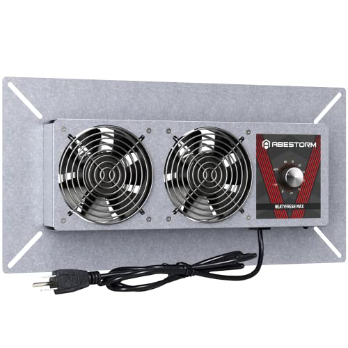 Abestorm 220 CFM Crawlspace Ventilation Fan with Humidistat | Smart Digital Panel,Temperature Controller, Moisture Reducing, for Crawl Spaces Garage Attic Hydroponics Grow Tents, IP55 - color: Black