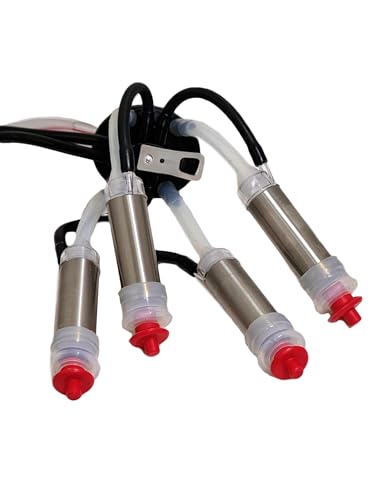 Melasty Milk Stopper for Cow and Goat Liner, Set of 4Pcs of Red Plugs for Milking Machine Inflations