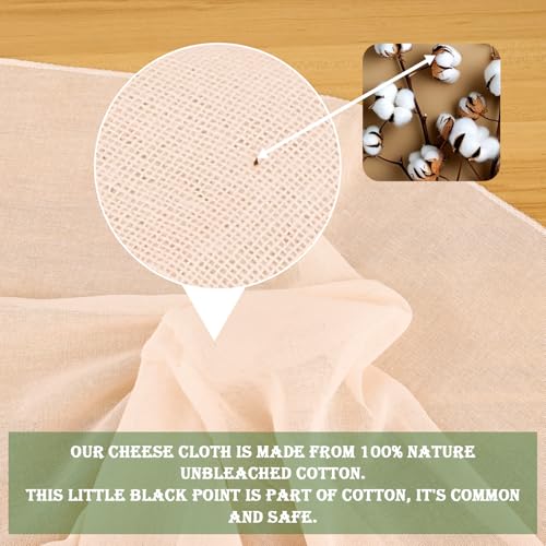 WMKGG 9 PCS Cheese Cloths, 20x20 Inch Cheesecloth Fine Mesh Cheesecloth | Grade 100,Hemmed 4 Edges,Cotton,Reusable ,Unbleached,for Straining, Cooking, Juicing, Cheese Making, Baking, Yogurt - size: 9pcs 20"x20"Cheese Cloth