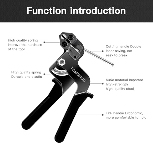 Metal Zip Tie Tool Kit, 100pcs 11.8 Inch Stainless Steel Zip Ties | Heavy Duty Self-locking Cable Tie Gun Kit for Fastening and Cutting Fence Exhaust Pipe Outdoor - color: Silver,black