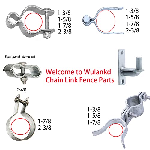 2-3/8" Chain Link Fence Gate Post Hinge - Use for 2-3/8 in. Outside Diameter [2 3/8" OD] Post/Pipe - Galvanized Chain Link Post Gate Hinge - Nut/Bolt Included for Hinge