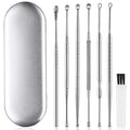 Ear Wax Removal Kit Ear Wax Cleaner Ear Wax Remover Silver | 6 Pcs Ear Cleaner Stainless Steel Ear Cleaning Kit Spoon and Curette for Adults Reuse Daily Home and Travel Use - color: Silver