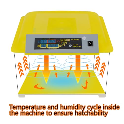 PIT66 (48 Eggs) Fully Automatic Self-energizing Incubator for Chickens, Ducks, Geese and Other Poultry &Quail, Pigeons and Other Birds
