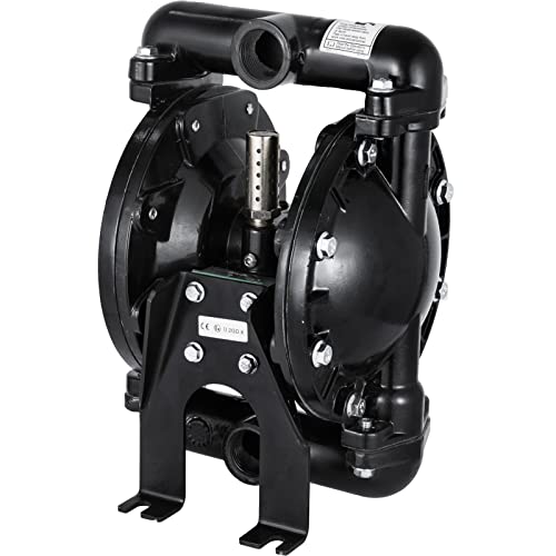 VEVOR Air-Operated Double Diaphragm Pump 1 inch Inlet Outlet Aluminum 35 GPM Max 120PSI, Nitrile Diaphragm, QBY4-25L-1inch-35 - size: 22 GPM