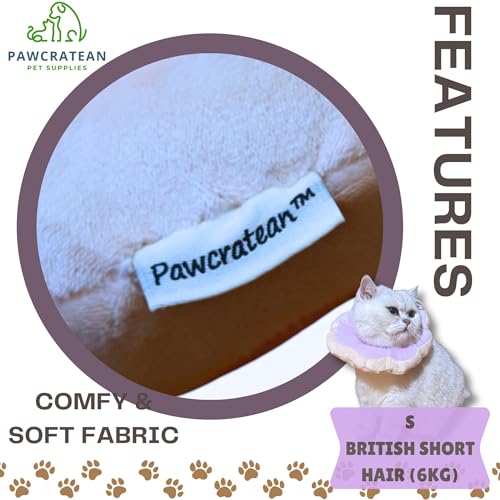 Adjustable Comfy Flower Style Elizabeth Collar for Cats Puppies Soft Recovery Cone Pet Protective Neck Collar (Purple, Small) - color: Purple, size: Small