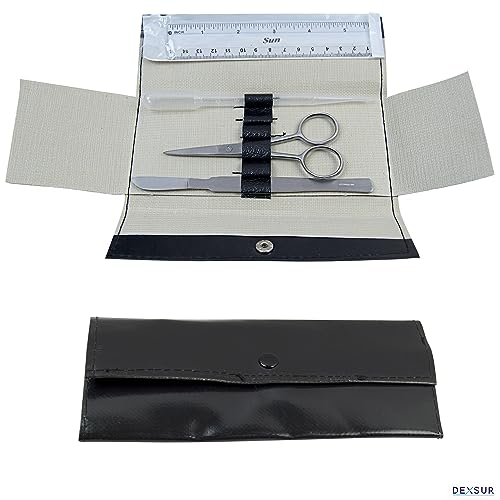 Dissection Kit for Biology Lab & Anatomy - Stainless Steel Scalpel Knife Set for Medical & Veterinary Students, KIT1357-4 Pcs - style: KIT1357 - 4 Pcs