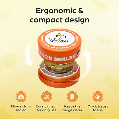 Canned Cat Food Storage Container Patent Pending Reusable Airtight Can Cover Pet Food Sealer - Keeps Cat Food Container Sealed and Fresh in the Fridge, Eliminates Odor (1 pack)