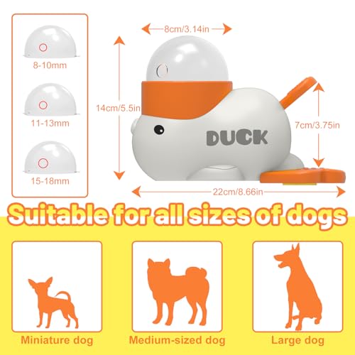 Dog Interactive Treat Dispenser Toy Food Puzzle Slow Feeder Duck-Shaped Dog Puzzle Feeders for Small Medium Dogs Cats IQ Training Reduces Bloating for Healthy Eating (White) - color: WHITE