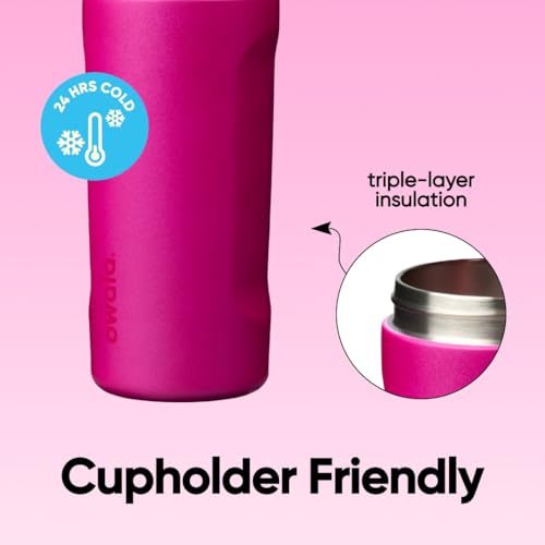 Owala FreeSip Kids Stainless Steel Water Bottle 16 oz Read My Lips - color: Read My Lips, size: 16 Ounces