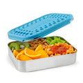 LunchBots Large Cinco Stainless Steel Kids Bento Box 5-Section Aqua 32 oz - color: Aqua Dots, size: 5 Section