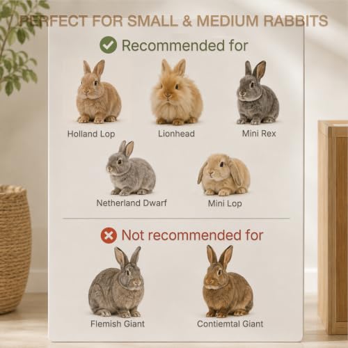3 in 1 Rabbit Litter Box with Removable Hay Feeder, Separation Litter Box | Removable Hay Rack Feeder & Urine Waste Separation Bunny Toilet for Guinea Pigs, Chinchillas, Hamsters Rabbits - Less Mess
