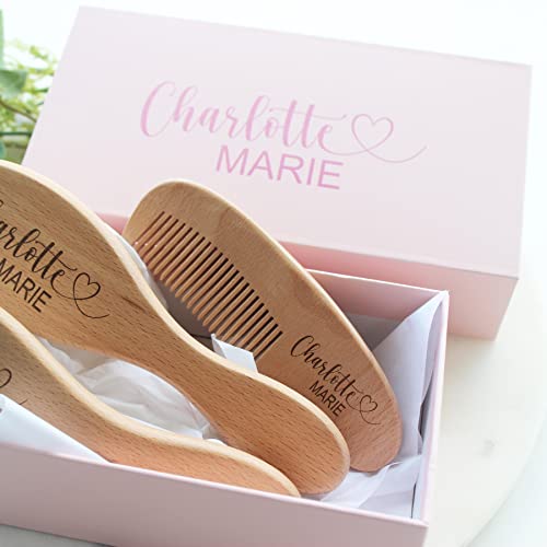 Baby Hair Brush | Personalized Baby Gifts | Wooden | Cradle Cap Brush | Gifts | Baby Girl Gifts