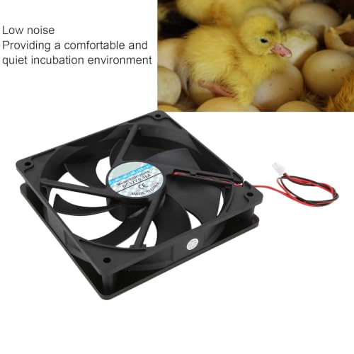 2Pcs Incubator Fan Incubator Exhaust Fan Low Noise High Power Motor | Incubator Uniform Temperature Fan for Poultry Farms Labs Upper Fan - style: Upper Fan*2pcs
