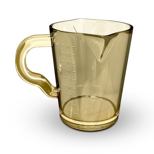 3 Oz Double Spout Polycarbonate Measuring Pitcher Yellow Cup