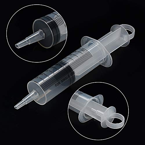 24 Pack 100ml Syringes with Tip Adapters, Large Garden Syringe Individually Packaged for Scientific Labs, Nutrient Measuring, Watering, Refilling - style: P 100ml