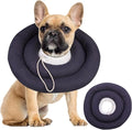 IDOMIK Dog Recovery Collar, Waterproof Soft Dog Cone After Surgery | Comfy Protective Elizabethan Collar Alternative for Dogs Cats, Adjustable Pet Neck Donut Cone Anti-Licking Wounds,Grey,L - color: Grey, size: L