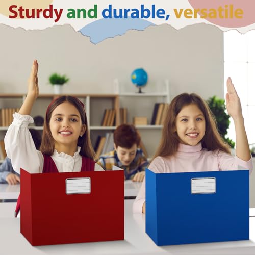 Sabary 24 Pack Desk Dividers for Students,Classic Solid,Colorful | Privacy Folders Testing Dividers with Labels, Standard School Privacy for Classroom Teacher Supplies - color: Colorful, style: Classic Solid