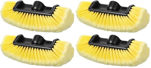 2 Pcs Car Wash Brush Heads Soft Bristle Flow Thru,12 Inch,Yellow (Pack of 2) - color: Yellow, size: 12 Inch (Pack of 2)