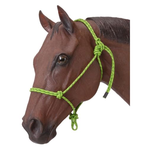 Tough 1 Horse Poly Rope Tied Halter - color: Neon Green
