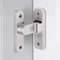 Silvery 90 Degree Right Angle Barn Door Latches，Flip Gate Lock | Zinc Alloy Sliding Door Latch Lock,Cabinet Lock,for bedroom,Wine Cabinet,drawer,cabinet,garage,window,Pet Cage - color: Silvery