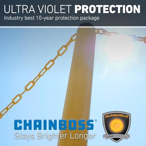 US Weight 1.5" x 50' SunSheild Plastic Safety Chain – White - color: White, size: 50 Feet