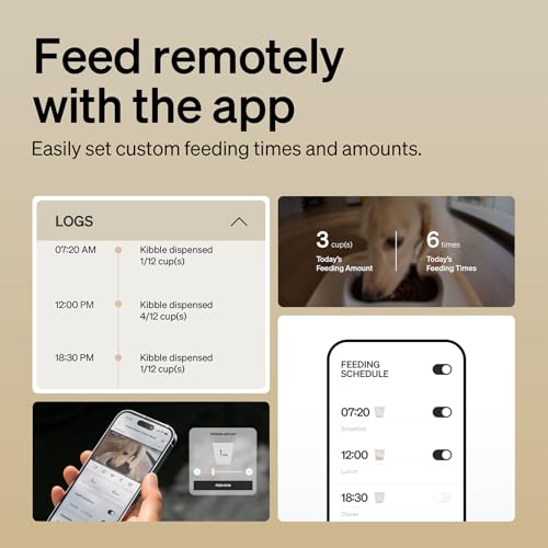 PETLIBRO Automatic Cat Feeder with Camera, 1080P HD & Night Vision, 5GHz/2.4GHz WiFi & Cam Smart Pet Feeder with App Control, 2-Way Audio, Motion Alerts for Cats & Dogs, Stainless Steel Single Tray - color: White, size: 5l-camera