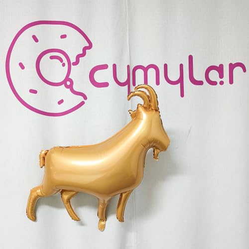 6Pcs Gold Goat Balloons, You Are The Goat Balloon,Capricorn Party/Greatest Of All Time Sports/Graduation/Birthday/Retirement Party Decoration Supplies,Farm Goat Balloons