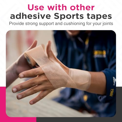 OK TAPE Pre Wrap Tape Athletic Foam Underwrap for Sports 6-Rolls, 72 Yds | Protect for Ankles Wrists Hands and Knees, Soft, Breathable, Skin-friendly and Latex-free 2.75 Inches - Pink - color: Pink, size: 2.75 In*12Yds