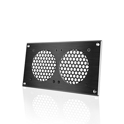 AC Infinity Ventilation Grille 5, for PC Computer AV Electronic Cabinets. | Also Includes Hardware to Mount Two 80mm Fans - size: 8 Inch