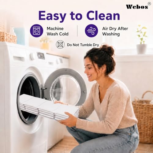 Webos Silicone Bath Mat with Suction Cups – Non-Slip Foldable Bathtub & Shower Mat, Durable & Quick-Dry Safety Tub Mat with Large Drain Holes for Families 28"x 14" White - color: White, size: 28" x 14" (Rectangular)