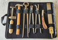 Horse Farrier Hoof Tool Kit (7 Piece) with Carry Bag Horse Equine Metal Shears Farriers Hoof Nipper Cutter Handle Knife Stable Supplies Professional Hoof Trimming Tools