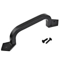 9" Square Door Pull Handle in Black - Solid Cast Iron - size: 9 inch 1 Pack