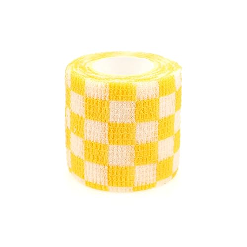 Self Adhesive Bandage Wrap Animal Cohesive Bandage Self Adherent Wrap First Aid Tape for Dogs Cats Horses Birds & Wrist Healing Ankle Sprain (2 Inch Grid Set 6 Rolls) - color: 2 Inch Grid Set 6 Rolls