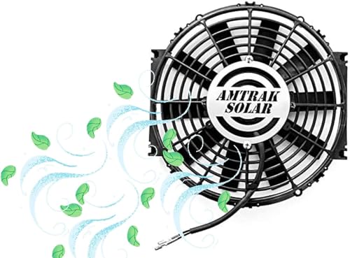 Amtrak Solar 12-Inch Solar Attic Exhaust Fan – USA-Made, Plug & Play, Whisper-Quiet Ventilation for Attic, Garage, Shed, Greenhouse (Fan Only) - size: 12