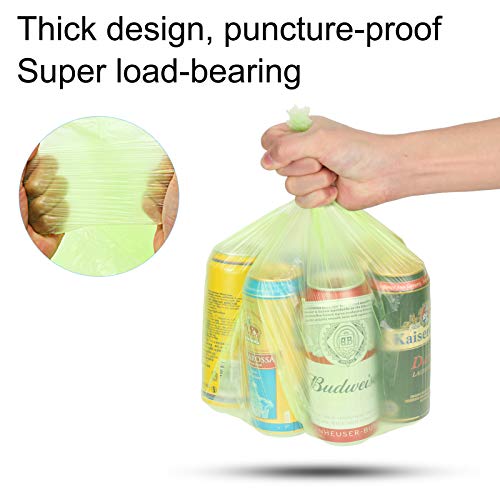 Food waste bags of biodegradable plastic for household use 4-5 Gallon, 100 Odorless 20% Extra Thick, Extra Strong, Durable, Non-Leaking, Recyclable (Green, 20 Liter)