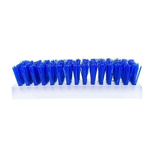 United Pacific 90054 Stainless Shoe/Boot Scraper w/Nylon Brush, 430 Stainless Steel Housing – Blue Brush – ONE Unit - color: Blue Brush