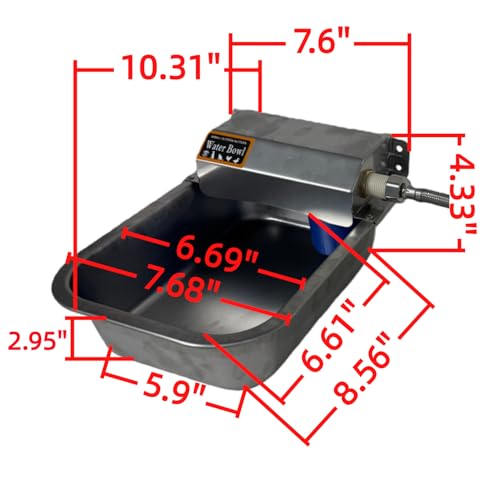 Automatic Water Dispenser for Dogs 1 Gallon/3.8L Stainless Steel Water Bowl Outdoor Dog Drinking Waterer Feeder Auto Fill Pet and Livestock Waterer Feeder Fits GHT 3/4" Faucet Wide Mouth - size: 1 Gal