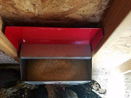 DUNCAN'S FAMILY FARM STORE Space Saving Mountable Steel Poultry Feeder (Front Feed, Front Loading)