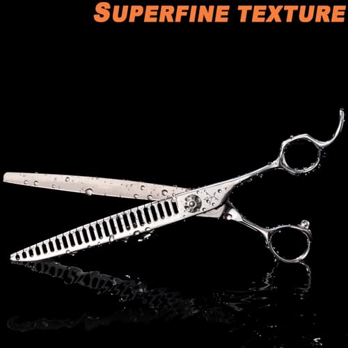 High-end Professional Dog Grooming Thinning Scissors Teeth Cutting Blending Shears Pet Texturizing Shears 8 Inch Extremely Very Sharp Stainless Steel Alloy For Cat Other Animals Groomer - color: 8inch Thinning Shears