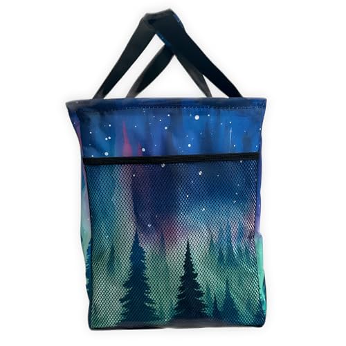 Large Collapsible Tote - color: Aurora Borealis