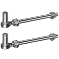 Insaga J Bolt Gate Hinge, 304 Stainless Steel Farm Gate Hinges, M12 x 10'' Gate Hinge Bolt 5/8'' for Chain Link Fence/Farm/Wooden Fence/Driveway, Supports up to 500lbs, 2pcs - color: M12-10''-2PCS