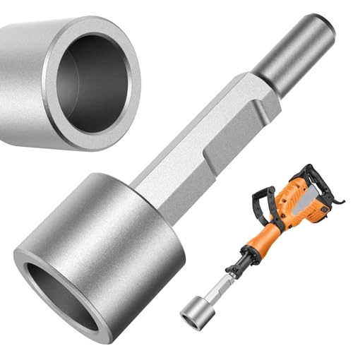 Ground Rod & T-Post Driver, 1-3/16" Hex Shank for Demolition Hammer | 65A shank, fits Vevor jackhammer, drives fence posts rebar and grounding rods, heavy duty