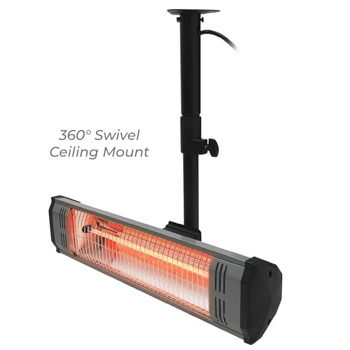 Heat Storm Tradesman 1500 Watt Infrared Heater Tripod Combo, Remote - style: Heater + tripod + Ceiling mount + wall mount