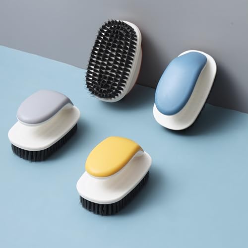Soft Bristle Laundry Brush for Shoes, Clothes, Hats (Gray) | Multi-purpose soft bristle brush removes stains from shoes, clothes and hats for laundry, countertop and bathtub cleaning. - color: Gray