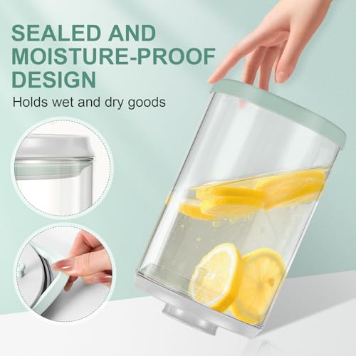 Dog-Cat Food Storage Container, 2 L Airtight Glass Treat Jar | 2 L/2.2 qt borosilicate glass jar with one-push airtight lid; BPA-free, removable lid for cleaning; for kibble and treats. - size: 2.2 Qt