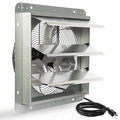 KEN BROWN 14 Inch Exhaust Fan with Power Cord, Automatic Shutter, 1950CFM, Aluminum Cooling Ventilation Fan, High Speed Wall Mounted Attic Fan for Garage, Greenhouse, Shop, Shed - size: 14 Inch